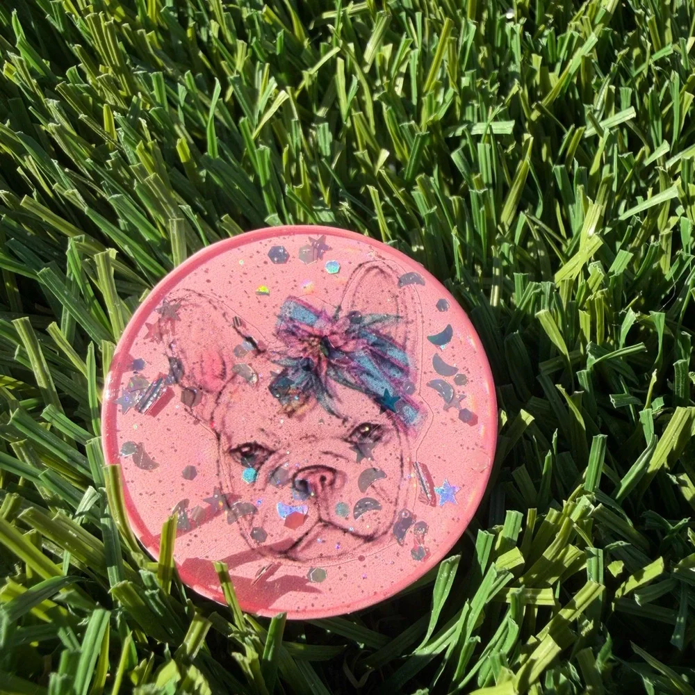 Pink French Bulldog Phone Grip Popsocket